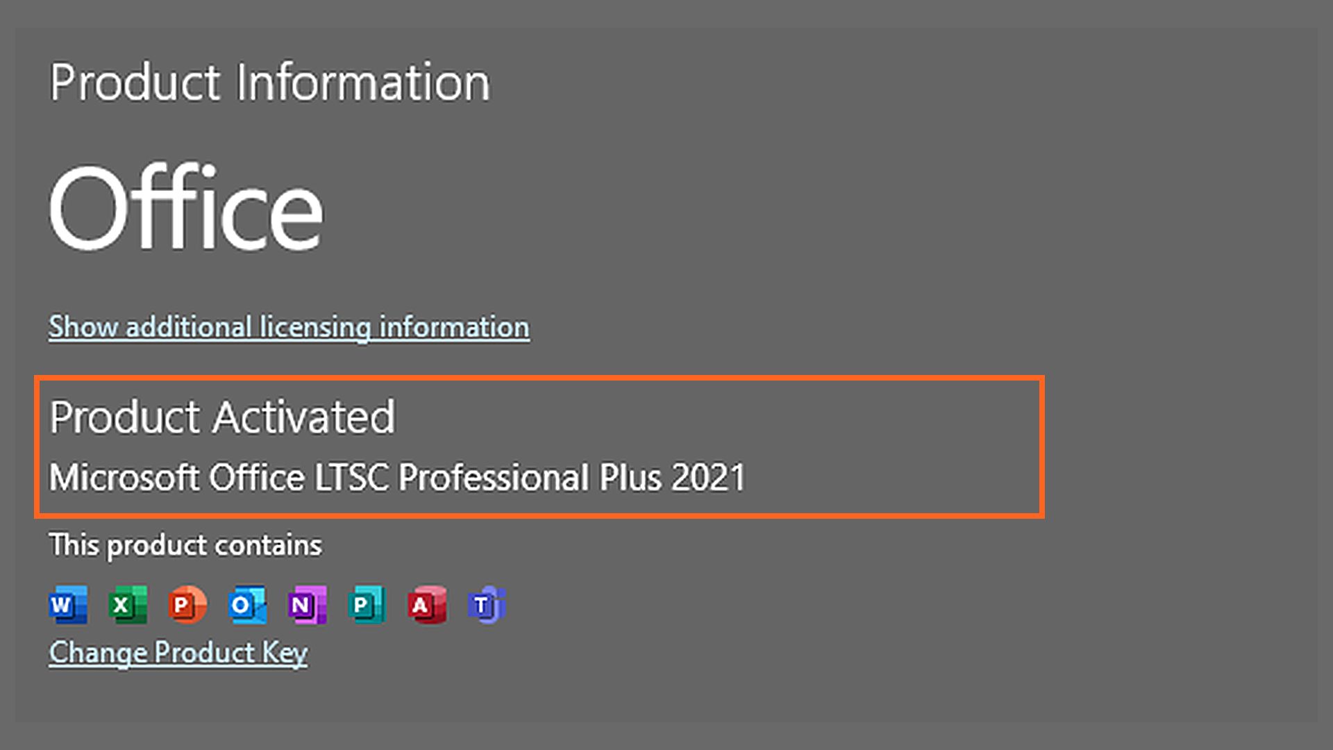 Microsoft Office 2021 успешно активирован