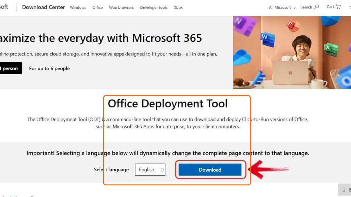 официальная страница Office Deployment Tool